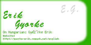 erik gyorke business card